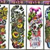 17 new fashion 48 X 15CM cool body art waterproof men and women temporary Full arm tattoo (6 design) stickers for boys girls 1