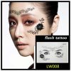 Hot sale Masquerade flash tattoo paste face temporary face stickers jewelry Arab India’s large temporary tattoos makeup tattoo 2