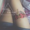 big red Butterfly knot And pattern of Love tattoos sex women/girl body art tatoo,legs lure Temporary tattoo Stickers 2
