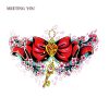 big red Butterfly knot And pattern of Love tattoos sex women/girl body art tatoo,legs lure Temporary tattoo Stickers 1
