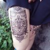 19*12cm Cool Black Owl Shaped Waterproof Temporary Tattoos Sticker for Women Men Tattoo Sleeve Sexy Tatto Body Art Accessories 3