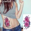 25 style flower arm shoulder tattoo stickers flash henna tattoo fake waterproof temporary tattoos sticker women 5