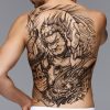 48*35cm Big size buddha ghost totem tattoo stickers men women waterproof full back body temporary tattoos RP2 2
